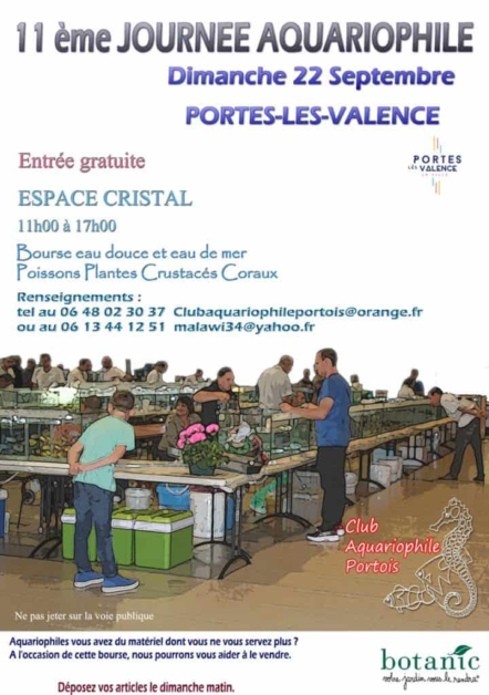 11ème Journée Aquariophile - Portes-lès-Valence (26) - 22 septembre 2019